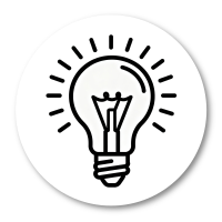 Ein guter Gedanke Glühbirne