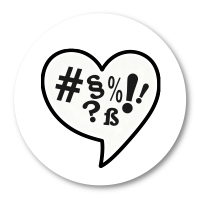 Spott schön verpackt Sprechblase in Herzform, die Spott schön verpackt